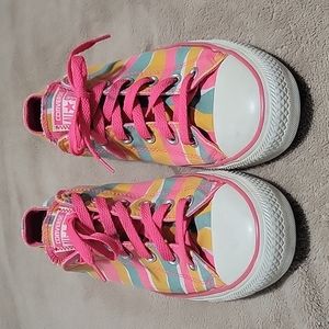 Converse Sneakers, Womens size 10, pink, orange and blue